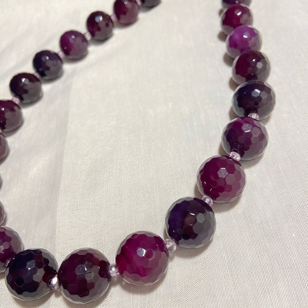 Handmade Purple Beaded Choker